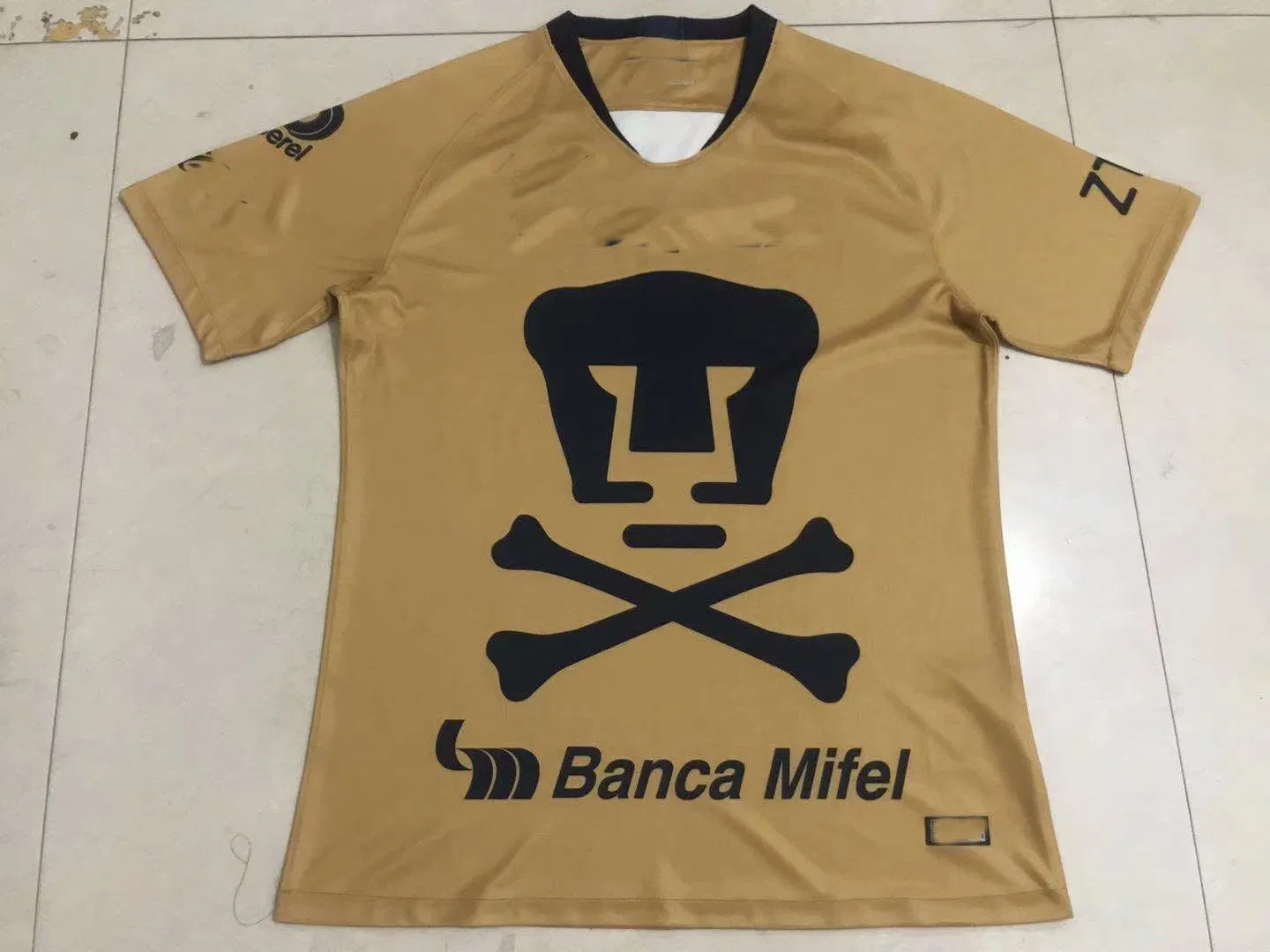 1819 Pumas White and Gold Football Jerseys